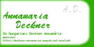 annamaria deckner business card